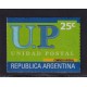 ARGENTINA 2001 GJ 3123 ESTAMPILLA NUEVA MINT FASON GRIS ANGULO SEGURIDAD GRANDE U$ 3,50